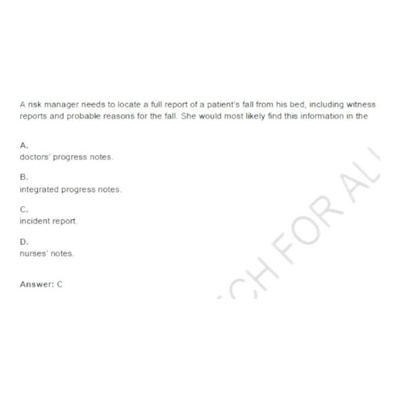 Printout RHIA Registered Health Information Administrator Exam Study Guide - Picture 6 of 6